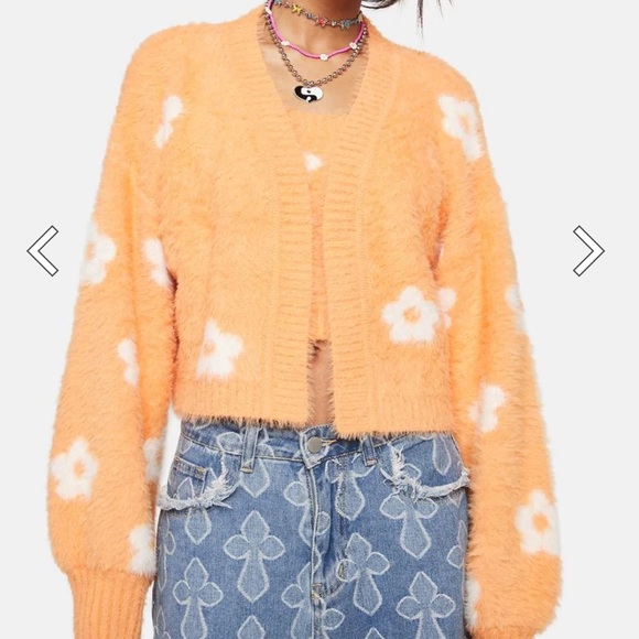 Pretty Garbage Ditsy Floral Eyelash Cardigan - Picture 3 of 4